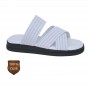 Sandale orthopédique blanche en cuir perforé – SDL3265