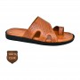 Sandale orthopédique camel en cuir perforé – SDL3277
