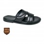 Sandale orthopédique noire en cuir croisé – SDL3280