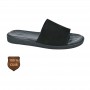 Sandale orthopédique noire en cuir minimaliste – SDL3282