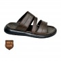 Sandale orthopédique marron en cuir croisé – SDL3289