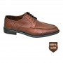 Chaussure classe en cuir marron texturé pour homme – CDV1843