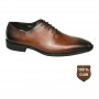 Chaussure classe marron en cuir lisse à lacets – CDV1845