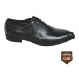 Chaussure classe noire en cuir lisse à lacets – CDV1848