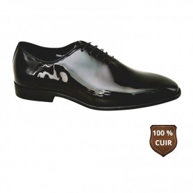 Chaussure classe noire vernie à lacets – CDV1855