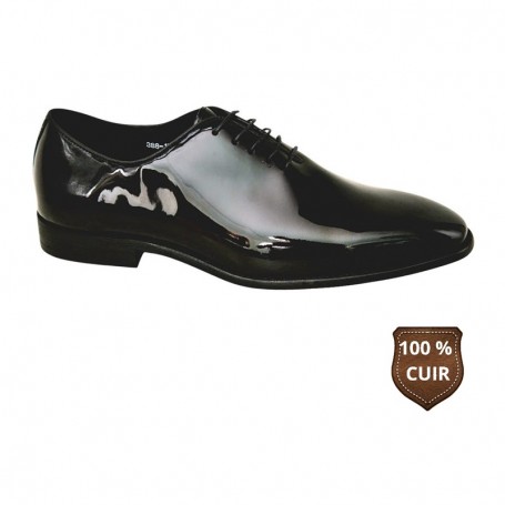 Chaussure classe noire vernie à lacets – CDV1855