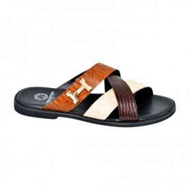 Sandale premium multicolore en cuir – SDL3296
