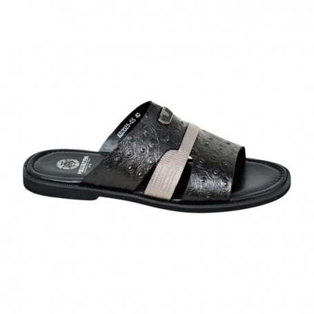 Sandale premium noire effet croco – SDL3297