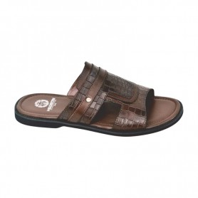 Sandale premium marron en cuir ajouré – SDL3299