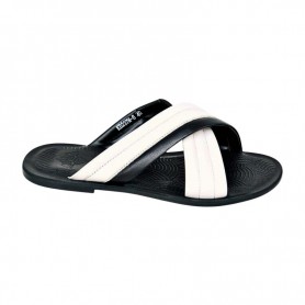Sandale premium noire et blanche – SDL3302