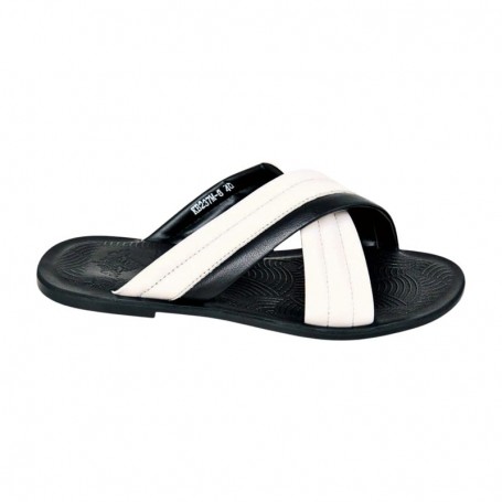 Sandale premium noire et blanche – SDL3302