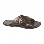 Sandale premium marron à boucle dorée – SDL3303