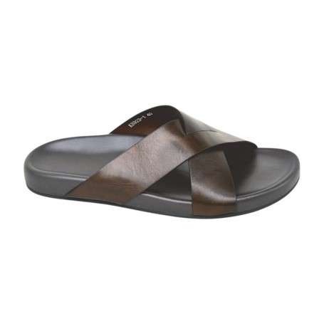 Sandale premium marron à brides croisées – SDL3304