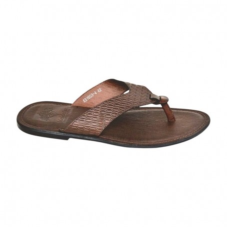 Tong sandale premium marron texturée – SDL3311