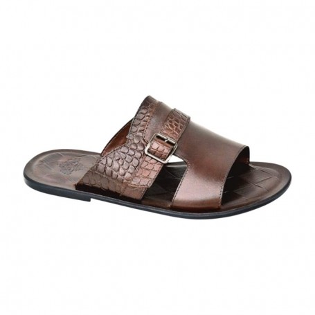 Sandale premium marron à boucle – SDL3320