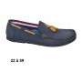 Mocassin garçon bleu avec détail camel - 22 à 39 - ENF704