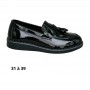 Mocassin garçon noir verni à franges - 31 à 39 - ENF705