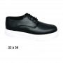 Chaussure garçon noire à lacets et semelle blanche - 22 à 39 - ENF712