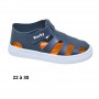 Sandale enfant bleue avec ouvertures orange - 22 à 30 - ENF715