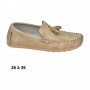 Mocassin garçon beige avec pompon - 26 à 35 - ENF721