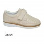Chaussure garçon beige à scratch - 22 à 36 - ENF731