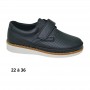 Chaussure garçon noire perforée à scratch - 22 à 36 - ENF732