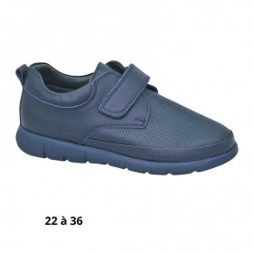 Chaussure garçon bleu marine à scratch - 22 à 36 - ENF733