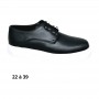 Chaussure garçon noire à lacets - 22 à 39 - ENF737