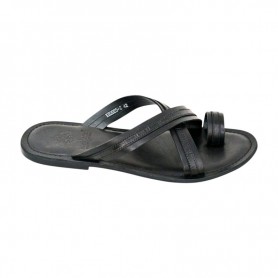 Tong sandale premium noire croisée – SDL3329