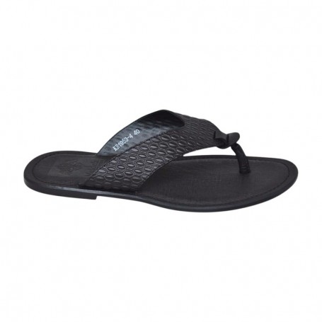 Tong sandale premium noire texturée – SDL3330