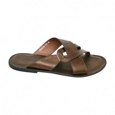 Sandale premium marron à brides croisées – SDL3332