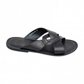 Sandale premium noire à brides croisées – SDL3333
