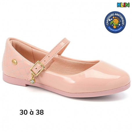 Ballerine fille Klin rose vernie - 30 à 38 - ENF740