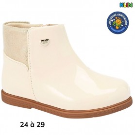 Bottine fille Klin beige vernie - 24 à 29 - ENF746