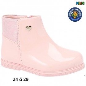 Bottine fille Klin rose vernie - 24 à 29 - ENF747