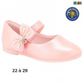 Ballerine fille Klin rose à fleurs - 22 à 29 - ENF761