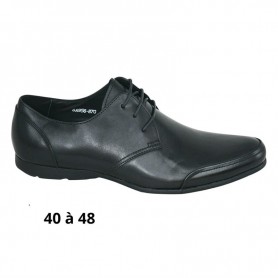 Chaussure de ville noire à lacets – 40 à 48 – CDV1861