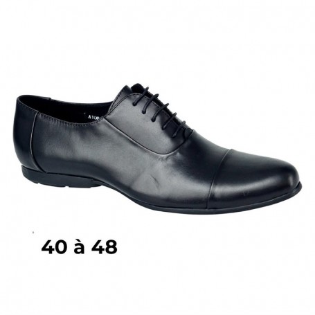 Chaussure habillée noire à lacets – 40 à 48 – CDV1862