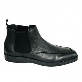 Boots Chelsea noire en cuir – BTS505