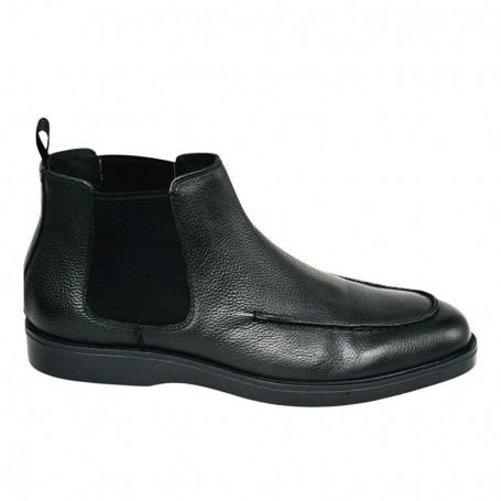Boots Chelsea noire en cuir – BTS505