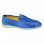 Mocassin premium bleu clair en cuir suédé – MOC765