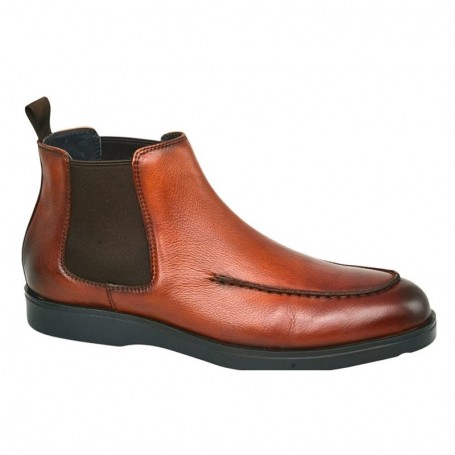 Boots Chelsea marron en cuir – BTS507