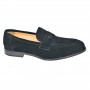 Mocassin noir de ville en cuir suédé – MOC768