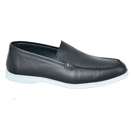 Mocassin noir classique en cuir – MOC770