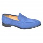 Mocassin bleu de ville en cuir suédé – MOC771