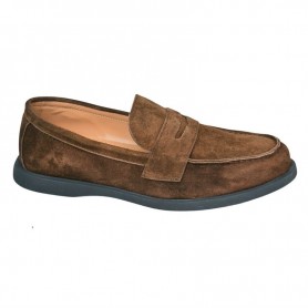 Mocassin marron suédé en cuir – MOC777