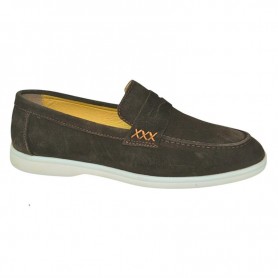 Mocassin premium vert foncé en cuir suédé – MOC783