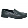Mocassin noir en cuir lisse – MOC787