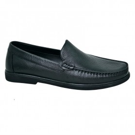 Mocassin vert foncé en cuir lisse – MOC790