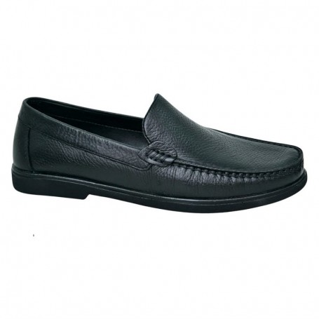 Mocassin vert foncé en cuir lisse – MOC790